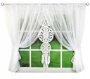 Biely záves s ozdobným prelamovaním DREAMCATCHER VOIL OPEN 400 x 150 CM L308