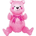 Fóliový balónik BEAR PINK s VEĽKOU 3D mašľou