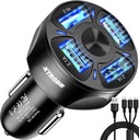 Rýchla autonabíjačka QC 3.0 4xUSB + kábel