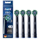4x originálne čierne koncovky Braun Oral-B Pro Cross Action