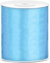 Modrá saténová stuha stuha pre modré luky 100 mm x 25m