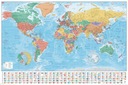 Mapa sveta na stenu Plagát s vlajkami 91,5x61 cm