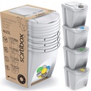 KOŠ SEGREGÁCIA ODPADU 4x20L SET ODPAD