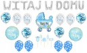 Baby Shower Boy Balloons Set Nápis Vitajte doma
