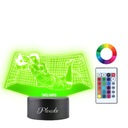 3D LED nočná svetelná loptička ako darček pre brankára