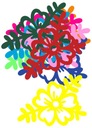 Jarná dekorácia Window Newsletter Spring Flowers Flower 2 Balíček 10x7cm - 40 ks