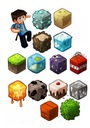Potlač cukrovej pasty na tortu MINECRAFT postavičky w3