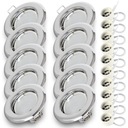 Stropné svietidlo OCZKO LED CHROME + GU10 LED žiarovka 7W 4000K
