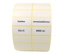 Samolepiace etikety 35x15 mm 2 rady ZEBRA 8000