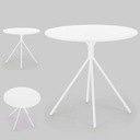 Malý okrúhly stôl 80 do kuchyne jedáleň DIFO biely