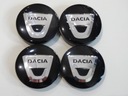 4x emblémy krytiek na ráfiky DACIA 56mm, čierne