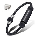 KOŽENÝ NÁRAMOK KÁBEL USB C/B/IPhone