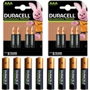 8x dobíjacie batérie DURACELL R3 AAA 900 mAh