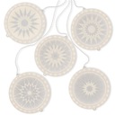Vitrážové LED závesné svietidlá mandala boho záhradné lampy