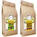 Sada kávových zŕn 2x1kg Brazília + Kolumbia 100% Arabica čerstvo pražená
