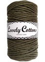 Lovely Cottons 3mm krútená šnúrka, tmavá oliva
