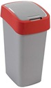 CURVER Flip-Bin odpadkový kôš strieborná/červená. 45 rokov