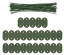 Montážna súprava na klipy na PVC rohože 25 ks Zelená