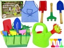 Záhradná súprava taška Záhradné náradie pre deti Kovová zelená