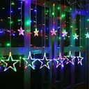 ZÁCLONY VIANOČNÁ GARLANDA LED HVIEZDY DO OKNA RGB VIANOČNÉ SVETLÁ