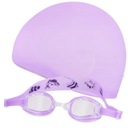 Plavecká čiapka + plavecké okuliare pre deti fialové