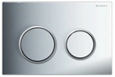 Geberit Omega strieborné WC splachovacie tlačidlo