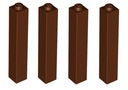LEGO tehlový stĺpik 1x1x5 hnedá 4 ks 2453 NOVINKA