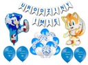 Sonic Balloons Set Banner Meno narodenín
