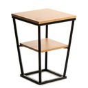 Nočný stolík, stolík s policou, 57 cm, čierny do spálne