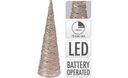 Ratanový vianočný stromček 30 LED dekoračný 60 cm zlatý