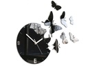 Nástenné hodiny ModernClock - BLACK BOTTERFLIES DIY