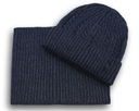ZIMNÝ SET Čiapka a šál do mrazivých podmienok Dámske Pánske NAVY BLUE Pako Jeans