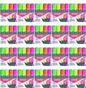 ZVÝRAZŇOVAČE, ZVÝRAZŇOVAČE TEXTU, FLORESCENČNÉ, MIX FARIEB, 4 KS, PUZDRO x 20