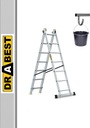 Hliníkový rebrík 2x7 PROFESSIONAL 150 kg + hák