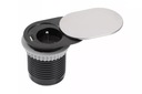 Zásuvka zapustená do dosky FI60 GTV inox, jednozásuvka s 1x USB pinom
