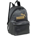 Dámsky čierny kožený ruksak Puma + zdarma
