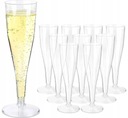 Plastové poháre na šampanské 120 ml, 10 kusov