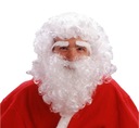Vianočná parochňa Santa Claus s bradou a obočím