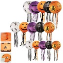 Sada halloweenskych tekvicových lampášov 15 ks. 3 veľkosti papierových lampášov DEKORÁCIE