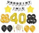Sada 40 narodeninových dekorácií 40 balónov