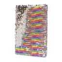 ZÁPISNÍK s flitrami Zápisník DÚHOVÝ denník 15x21cm