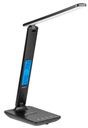 Stolná LCD lampa TRACER NOIR, LED hodiny