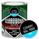 Ferrobond Liatinová kovová farba, MATNÁ ČIERNA