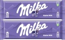 MILKA ČOKOLÁDA ALPSKÉ MLIEKO 270G x2