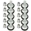 10x Nastavovacia pätka M10 x 25mm Skrutkovacia objímka M10 x 25mm - 10 sád