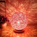 Ratanová lampa do spálne, do obývačky, ružová