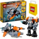 LEGO 31111 Cyberdrone Robot Creator 3v1
