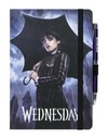 Školské zošity Wednesday Notes 92k, A5 riadky, Guma, Pero s baterkou