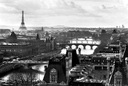 Paríž panoráma - Seina a Eiffelova veža - plagát