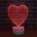 3D LED SRDCE LAMPA SRDCE LÁSKA LÁSKA NOČNÁ LAMPA 16 FARIEB VALENTÍN